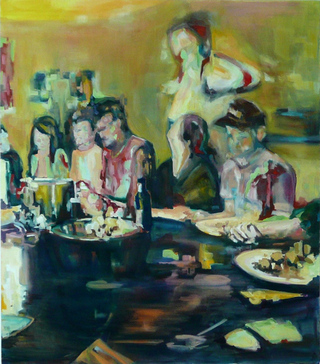 morgens, Öl auf Leinwand, 140x160cm, 2009