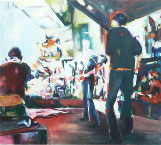 Licht an, Öl auf Leinwand, 160x140cm, 2009